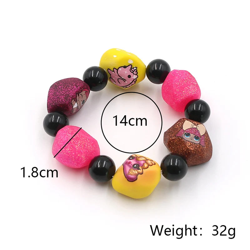 Colorful Cartoon Resin Beaded Bracelet
