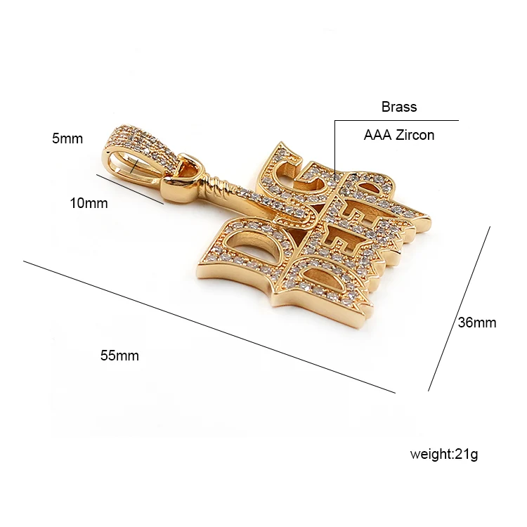 Letter Hip Hop Pendant