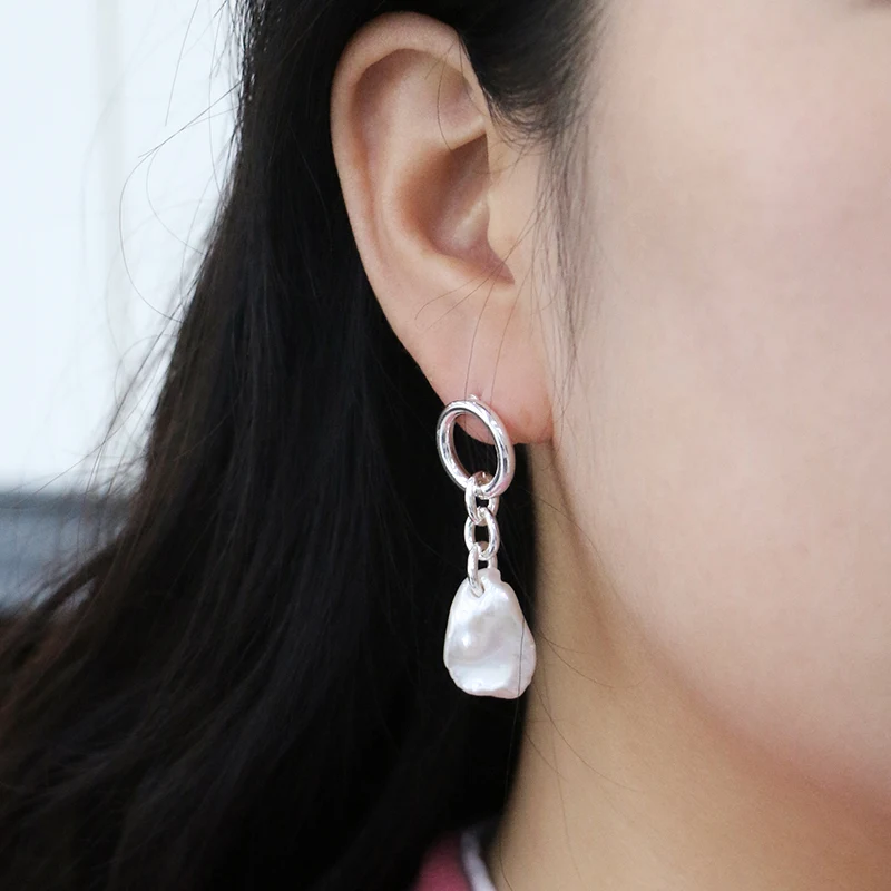 Серьги из серебряной пластинки